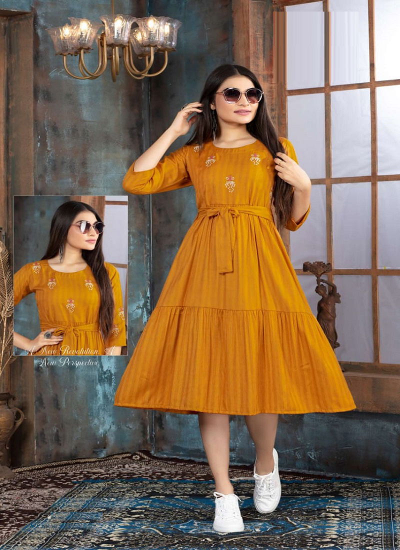 Harchi By Deecee Rayon Short Designer Kurtis Catalog